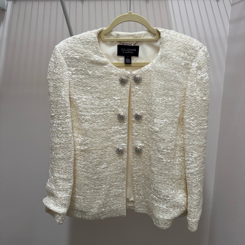 St. John Couture Ivory Jacket Women’s Size 10 (lightly used)